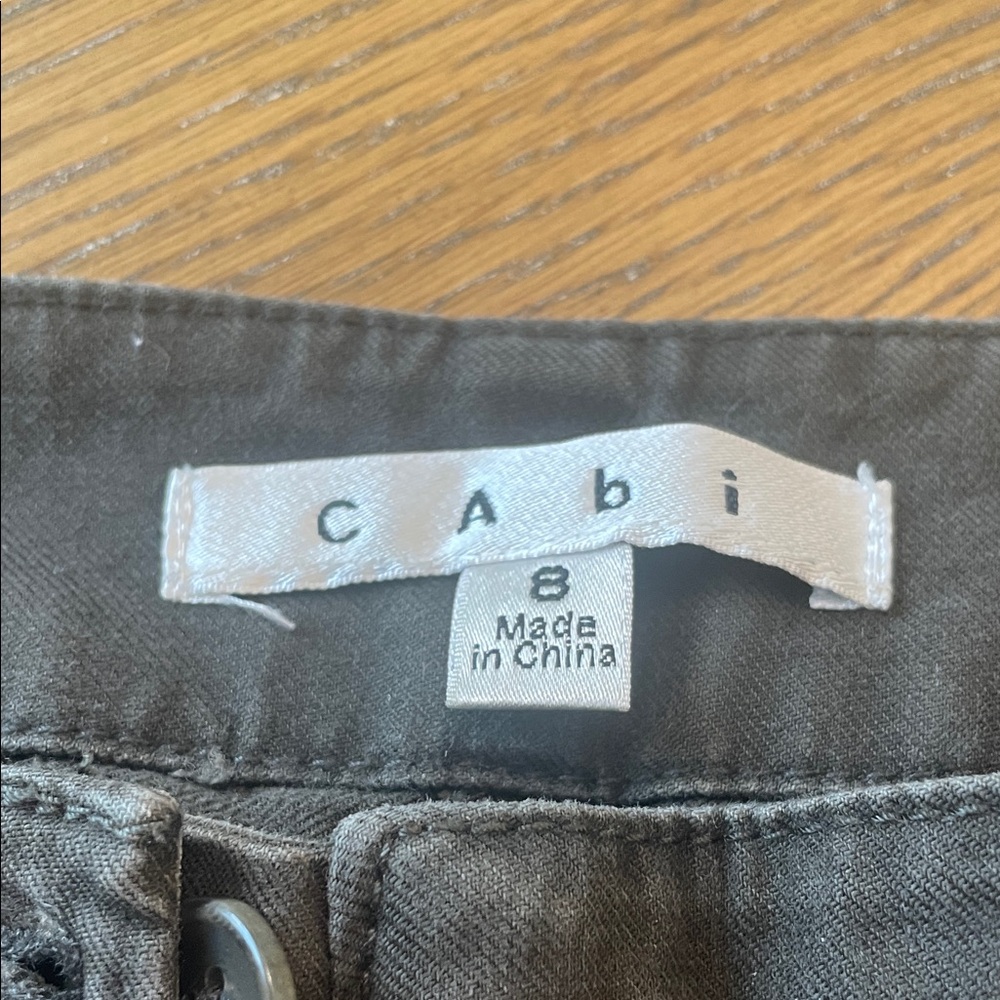 CAbi brown wide zippered leg Trousers